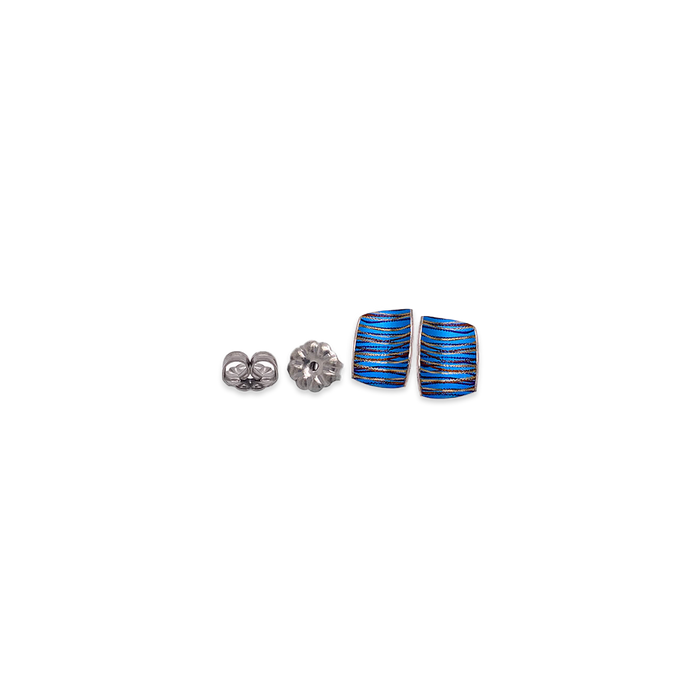 Small colourful scratch art stud earrings