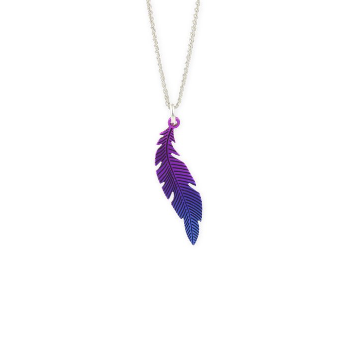 Small Curved Feather Necklace