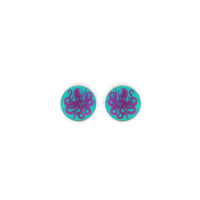 Small Octopus Stud Earrings