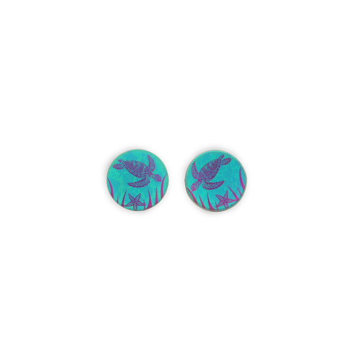 Small Turtle Stud Earrings