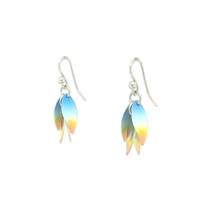 Small Wild Orchid Drop Earrings