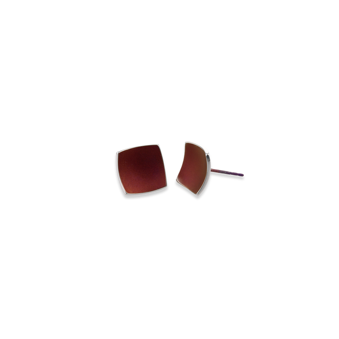 Square Dome Stud Earrings