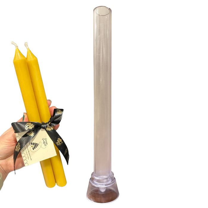 Tall Taper Candle Mould – Clear Acrylic Plastic  - Classic Dinner Candle -  26cm