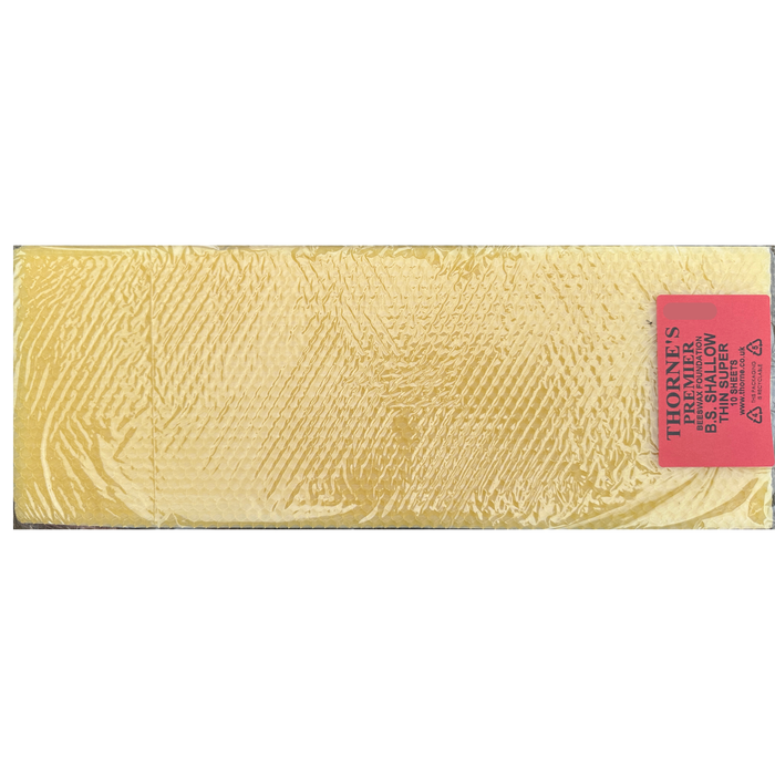 Thorne's B.S. Shallow Thin Cut Comb Foundation – Premier British Beeswax – 10 Sheets