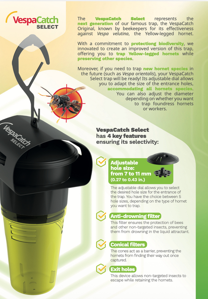 VespaCatch Select Asian Hornet Trap Vespa Catch (Adjustable & Selective) | Trap Only or With Lures