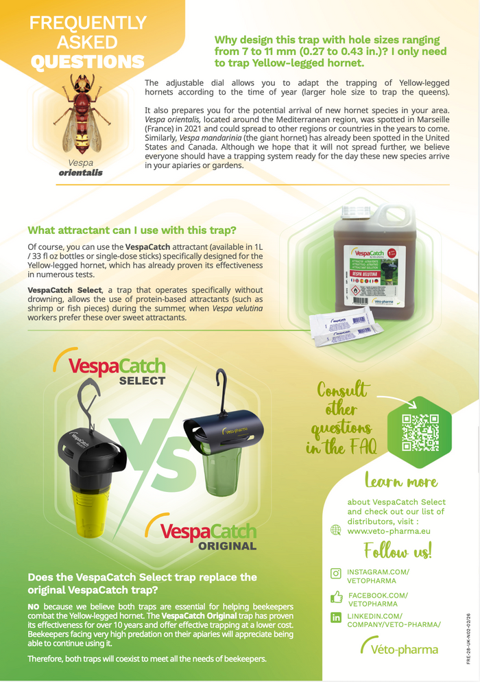 VespaCatch Select Asian Hornet Trap Vespa Catch (Adjustable & Selective) | Trap Only or With Lures