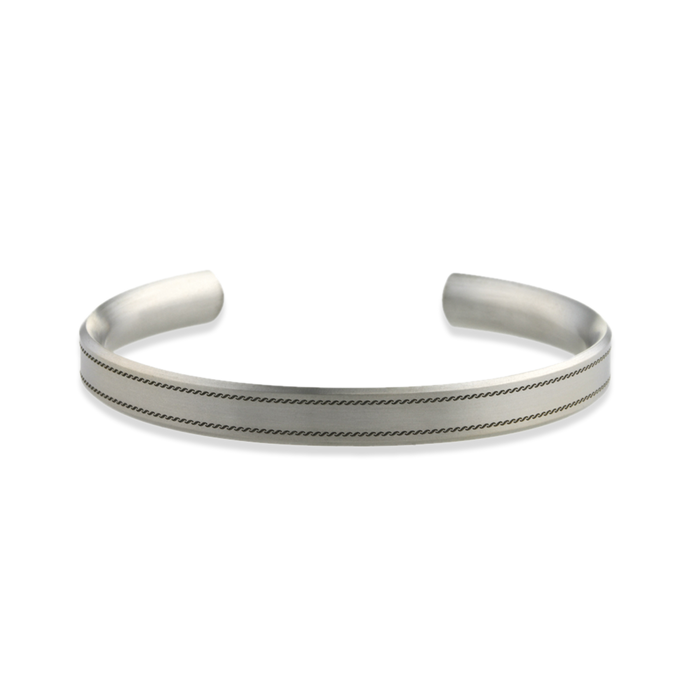Wide Wave Stitch Pattern Bangle
