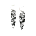 Zebra Print Long Drop Earrings