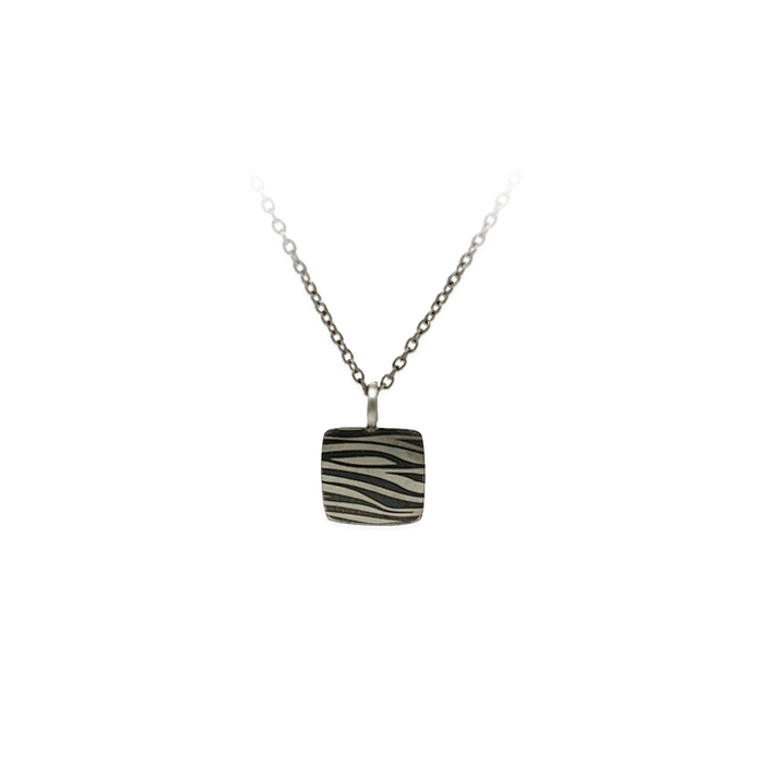 ZEBRA PRINT SQUARE PENDANT